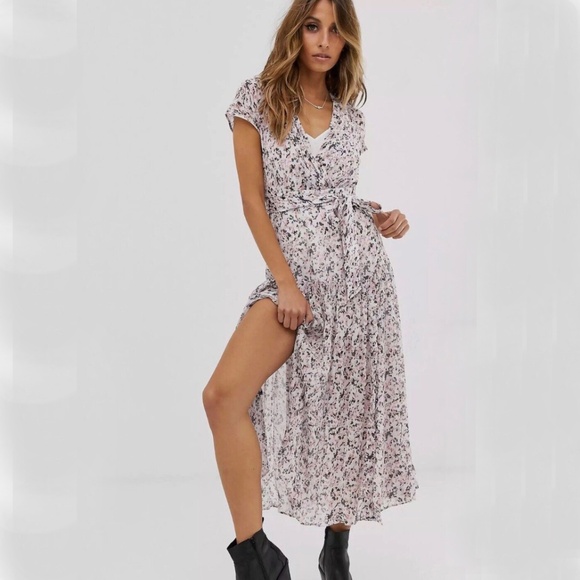 All Saints Alix Freefall Dress Floral Size Large - Picture 1 of 6